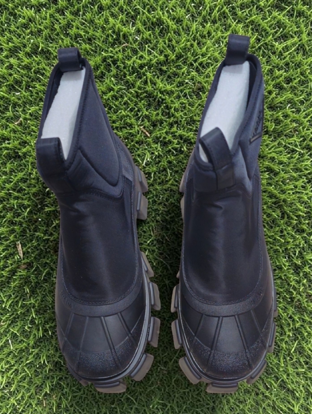 DS Prada Monolith Re-Nylon Ankle Boots - Black - Size 41 - 1T933M - Authentic - Picture 4 of 6